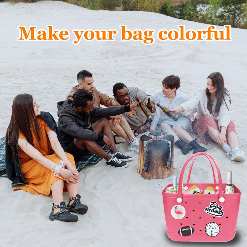 Lckaey Rubber Beach Bag Accessories-PVC Rubber decoration-for EVA Purse Bogg Inserts Y064Figure 50 - Image 4